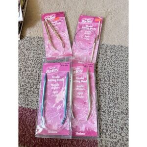 Lot of 4 Susan Bates Silvalume Circular Knitting Needles 5, 8, 10, 10